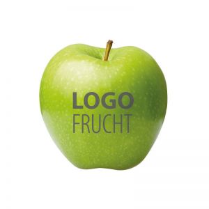 PR LogoApfel grün mit Werbedruck