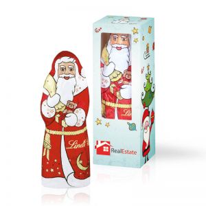 40 g Lindt Schokoladen Weihnachtsmann mit Werbedruck