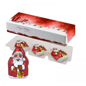 20 g Schoko-Weihnachtswichtel in Faltschachtel mit Werbedruck