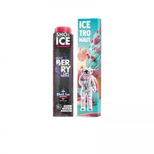 1er Shot Ice Black Berry Canabis mit Wodka in Werbekartonage mit Logodruck
