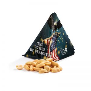 Snack Tetraeder Erdnüsse mit Werbedruck