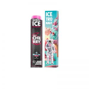 1er Shot Ice Wild Cherry mit Wodka in Werbekartonage mit Logodruck