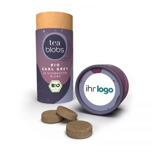 Bio Earl Grey TeaBlobs in Eco Pappdose mit Werbeanbringung