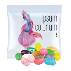 10 g Jelly Beans Süßer-Mix im Werbetütchen mit Werbedruck
