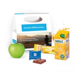 Snack-Pack Fitness mit Tragegriff und Werbedruck