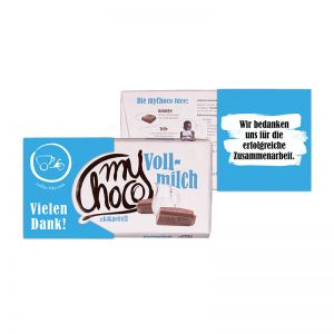 180 g myChoco Schokoladentafel Vollmilch mit Werbebanderole