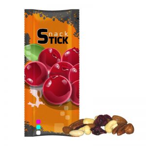30 g Bio NusskernMix mit Cranberrys im Stickpack mit Werbedruck