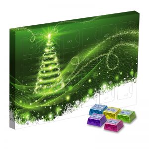 Adventskalender Midi mit Schoko Eiskonfekt Mix und Werbedruck