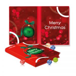 Lindt Minis Adventskalender Weihnachtsbuch mit Werbedruck