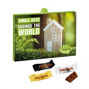 Eco Adventskalender mit Toblerone-Mix und mit Werbedruck