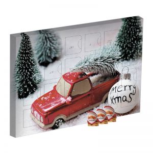 Mini Adventskalender Schoko-Weihnachtswichteln mit Werbedruck