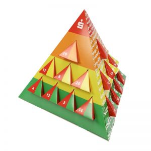 Adventskalender Pyramide individuell bedruckt