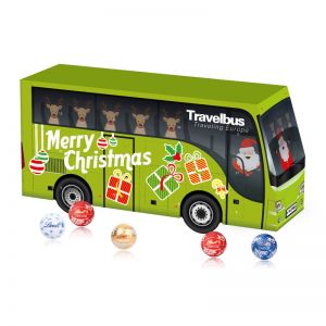 3D Adventskalender Bus mit Werbedruck