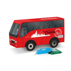 3D Präsent Bus Ritter SPORT mit Werbedruck