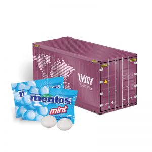 3D Präsent Container 2er mentos Mint mit Werbedruck