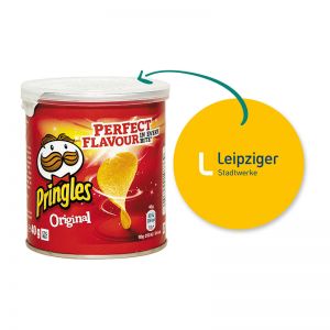 40 g Mini Pringles Original mit Werbeflyer und Logodruck