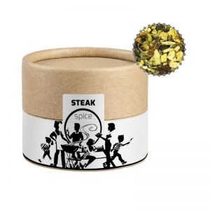 40 g Steakgewürz in kompostierbarer Pappdose mit Werbeetikett