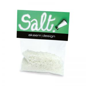 5 g Grobkörniges Salz im Tütchen mit Werbereiter und Logodruck