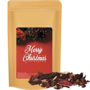 55 g Bio Weihnachts-Früchtetee in Sichtfensterdose mit Werbeetikett
