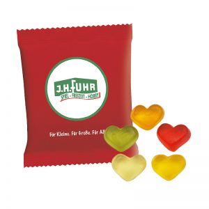 6,5 g HARIBO Mini-Herzen Fruchtgummi im Werbetütchen mit Logodruck
