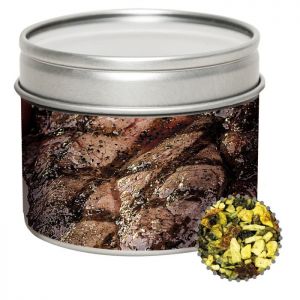 65 g Steakgewürz in Sichtfensterdose mit Werbeetikett