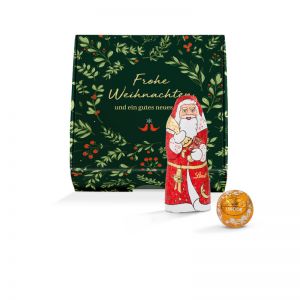 Lindt Weihnachts Schokoladenmischung in Mini Klappdeckelbox mit Werbedruck