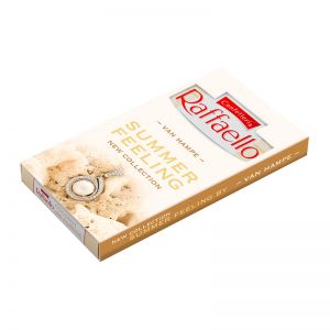 90 g Ferrero Raffaello Schokoladentafel im Werbeschuber mit Logo-Ausstanzung