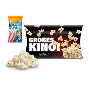 90 g Mikrowellen Popcorn salzig im Werbekartonage mit Logodruck