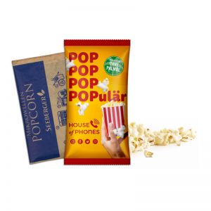 90 g salziges Mikrowellen Popcorn im Werbetütchen mit Logodruck
