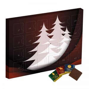 Adventskalender Midi mit Schokoladen Täfelchen und Werbedruck