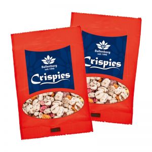 Crispies Puffreis-Mischung im Werbebeutel mit Logodruck