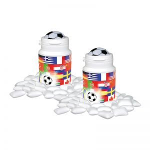 Fußball Gum Box mit Werbebedruckung