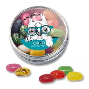 Jelly Beans Klarsichtdose mit Logodruck