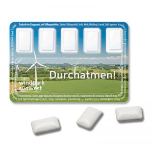 Kaugummi Smart Card Werbekarte mit Logodruck