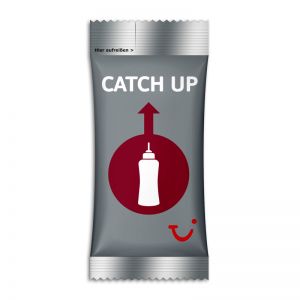 Ketchup in Portionstütchen mit Werbedruck