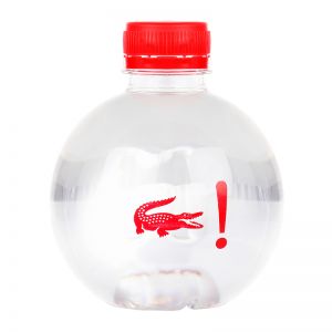 Kleine Kugelflasche mit Logodruck