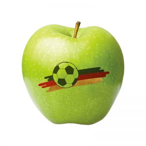 LogoFrucht Apfel grün Fußball Edition schwarz-rot-gold