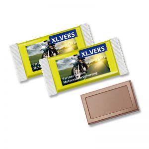 Midi Schokoladen-Täfelchen im Werbe-Flowpack