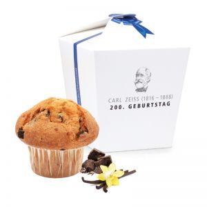 Muffin Maxi in der Promotion-Verpackung mit Werbedruck