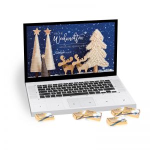 Organic Laptop Tisch-Adventskalender Lindt Naps mit Werbebedruckung