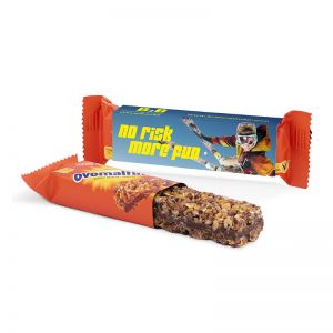 Ovomaltine Müsli Snack im Werbeschuber mit Logodruck