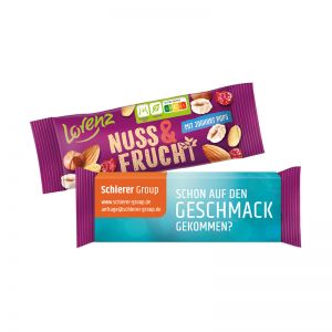 Promo-Snack Lorenz Nuss & Frucht im Werbeschuber