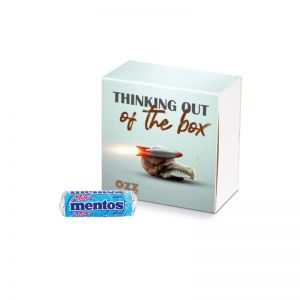 Schiebeschachtel Mentos Mint Mini mit Werbedruck
