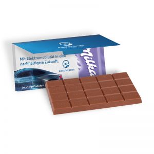 Schoko-Gruß Milka Kleine Schokoladentafel mit Werbedruck