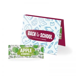 Werbekarte Fruit Stripes Apple sour mit Logodruck